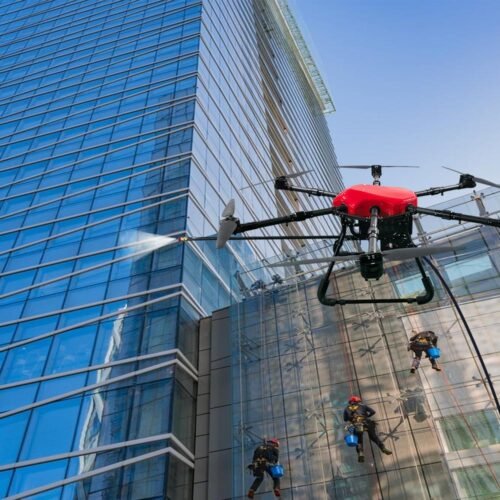 HXC Building Cleaning Drone-80m Height, 4100 PSI Water Pump, 100m water hose