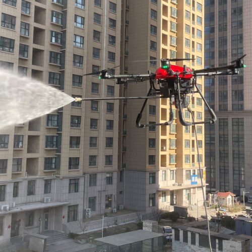 Tethered Cleaning Drone HXC Model With Continuous Power Supply For 100m High Rise Building Maintenance And Facade Washing